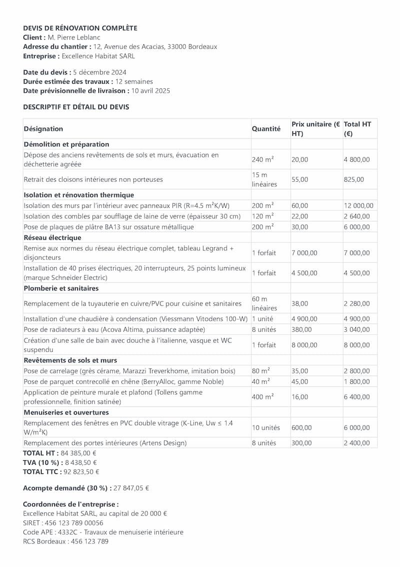 obtenez rapidement un devis personnalisé pour vos travaux de rénovation. comparez les offres d'artisans qualifiés et réalisez votre projet au meilleur prix.